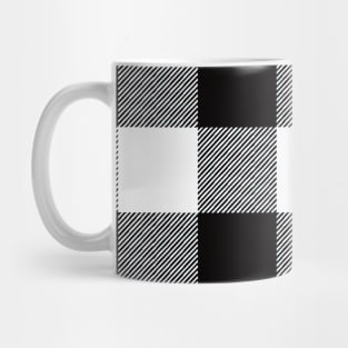 Black and White Buffalo Plaid Checkered Pattern Mug